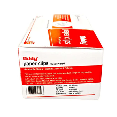 LXINDIA desk essential Oddy Paper Clips Nickel Plated Set of 10 Dibbi