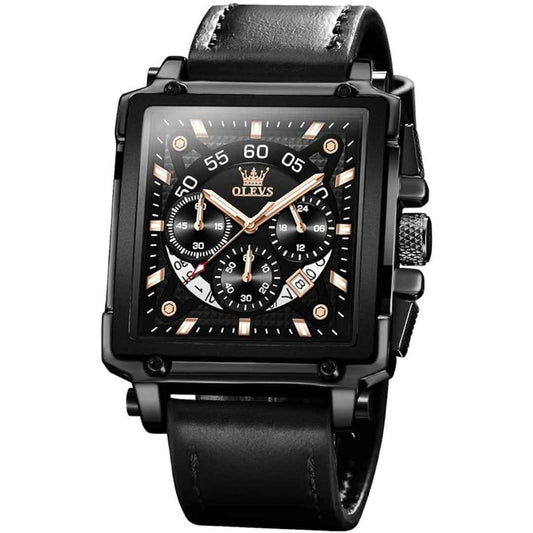 LX INDIA Analog Watch Black OLEVS Square Watches for Men