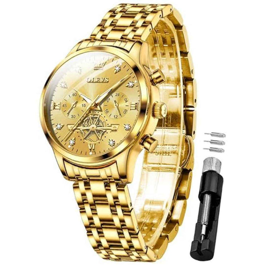 LX INDIA Analog Watch All Gold OLEVS Womens Watches
