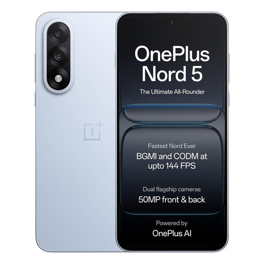 LX INDIA Smart phone OnePlus Nord 5 | Snapdragon 8s Gen 3 | Stable 144FPS Gaming | Dual 50MP Flagship Camera