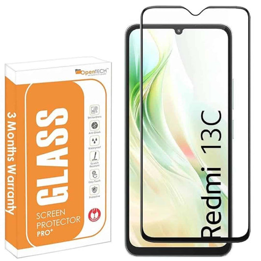 LXINDIA Screen Guard OpenTech Tempered Glass Compatible For Xiaomi Redmi13C 5G Redmi13C 4G PocoC65 PocoM6 (6.74 Inch)