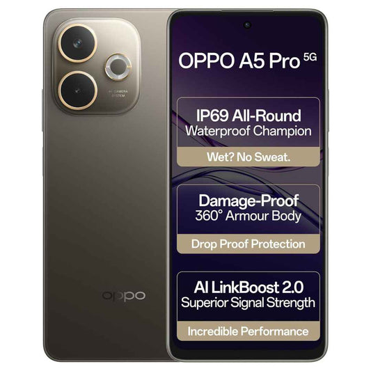 LX INDIA Mobile Phones mocha brown OPPO A5 Pro 5G (8GB RAM, 128GB Storage)