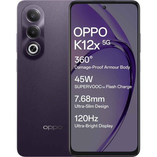 LX INDIA Mobile Phones Oppo K12x 5G Smartphone (8GB RAM + 256GB Storage)
