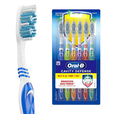 LXINDIA Brushes Oral-B Cavity Defense Soft Toothbrush Pack Of 6