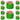 LX INDIA Grow Bags Oriley Grow Bag Heavy Duty HDPE (Green, Round Without Handle, 250 GSM 10 x 10 inch Pack of 10)