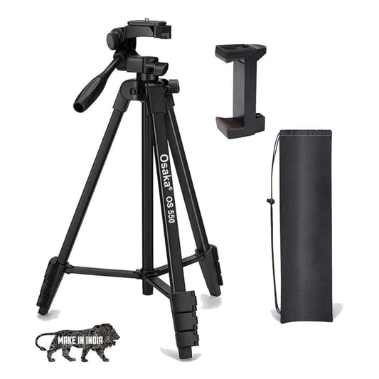 LXINDIA Mobile Tripods Osaka OS 550 Tripod 55 Inches (140 cm) with Mobile Holder and Carry Case