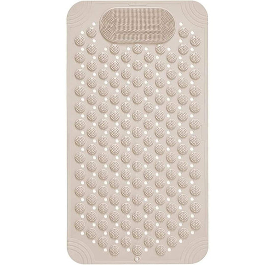 LX INDIA Anti-Slip Mats Beige OXMEZA Anti Skid Bath mat with Foot Scrubber