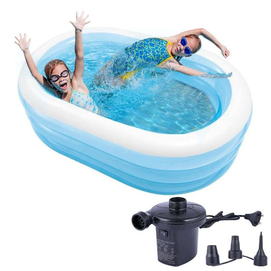 LX INDIA Swimming Pool P for Pogu Inflatable Swimming Pool 5.5 feet Oval (Blue)
