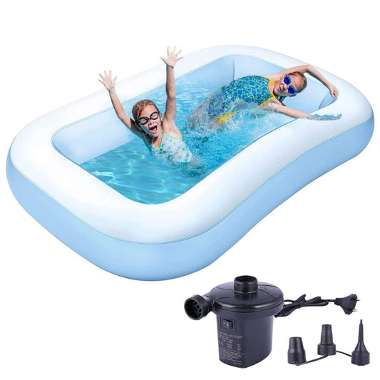 LX INDIA Swimming Pool P for Pogu Rectangular Inflatable Swimming Pool 5.5 feet Blue