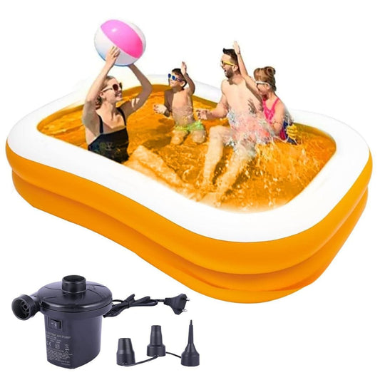 LX INDIA Swimming Pool P for Pogu Rectangular Inflatable Swimming Pool 7.5 feet yellow