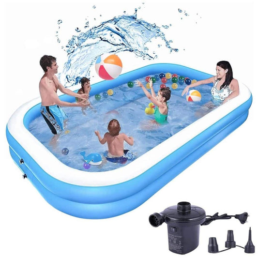 LX INDIA Swimming Pool P for Pogu Rectangular Inflatable Swimming Pool 7 feet Blue