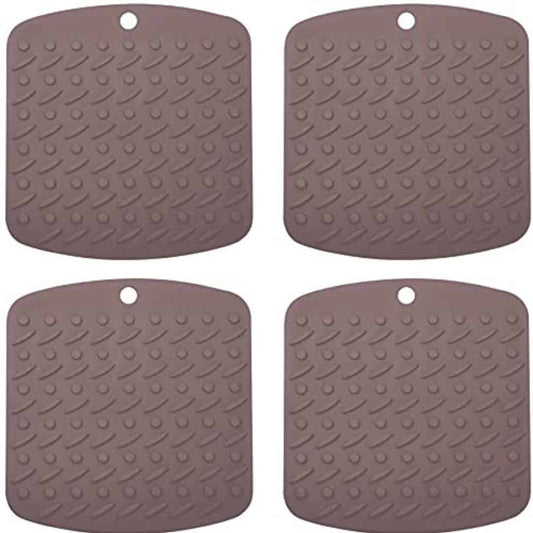 LXINDIA mats P-Plus International Hot Pads for Pots &amp; Pans (Brown, Pack of 4)