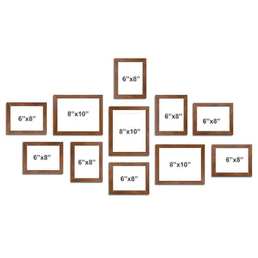 LXINDIA photo frame Painting Mantra Boulevard Photo Frames (Set of 11) Brown