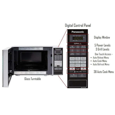 LXINDIA Microwave Ovan Panasonic 20L Grill Microwave Oven(NN GT221WFDG)