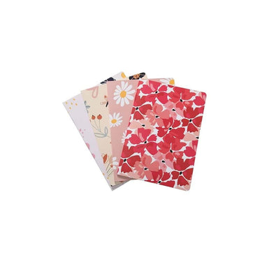 LXINDIA Note pad Papboo A5 HandyUnruled Plain Cute Floral Set of 4 Matte Finished 80 GSM Pages)