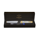 LXINDIA Pens Parker Aster Shiny Chrome Gold Trim Fountain Pen