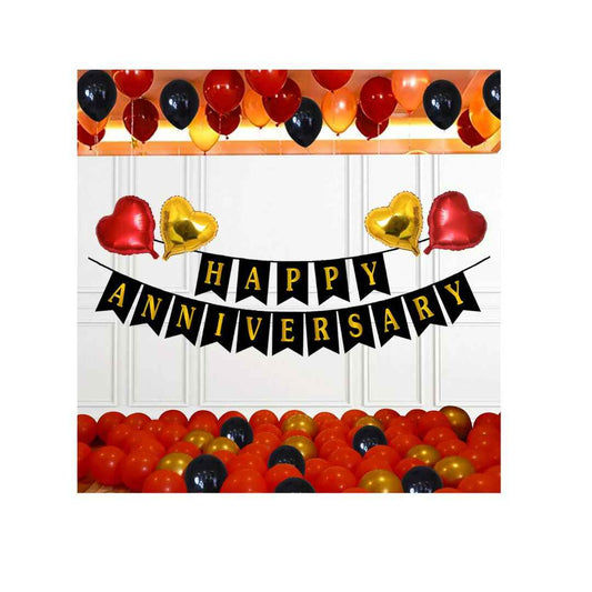 LX INDIA Party Supplies Red Party Propz Anniversary Decoration Items Kit