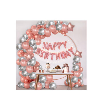 LX INDIA Party Supplies 78Pcs Rose Gold Party Propz Happy Birthday Decoration Items|Happy Birthday Banner