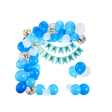 LX INDIA Party Supplies Blue Party Propz Happy Birthday Decoration Kit