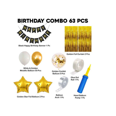 LX INDIA Party Supplies Party Propz Happy Birthday Decoration Kit