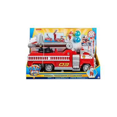 LXINDIA Toys Paw Patrol Marshalls Transforming Movie City Fire Truck with Extending Ladder Lights Sounds