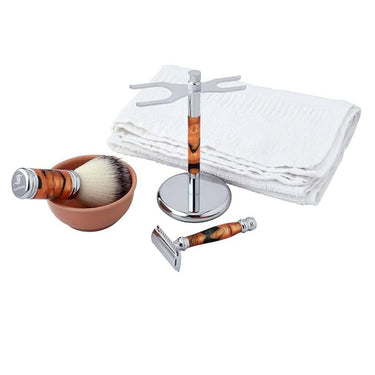 LXINDIA shaving set Pearl Shaving Complete Shaving Sets SRBB-72 (Orange)