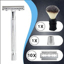 LXINDIA shaving razor Pearl Shaving Double Edge Razor (SS 04OC With stand And Shaving Brush 16 Matt)