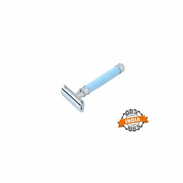 LXINDIA shaving razor Pearl Shaving Double Edge Safety Razor A 141 (Close comb Light Blue)