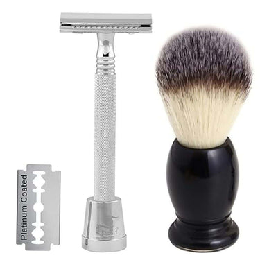 LXINDIA shaving set Pearl Shaving Double Edge Safety Razor  With stand And Shaving Brush