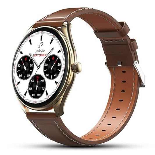 LX INDIA Smart Watch Pebble Royale Legend | 1.43" AMOLED Display Smart Watch(Brown)
