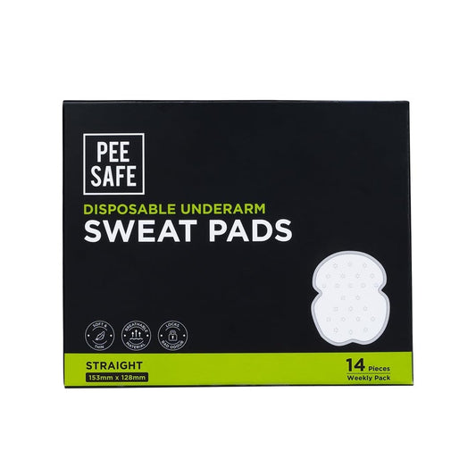 LX INDIA Sweat Pads PEESAFE Disposable Underarm Sweat Pads (Pack of 14) - Straight , Absorbs Sweat & Unpleasant Odour