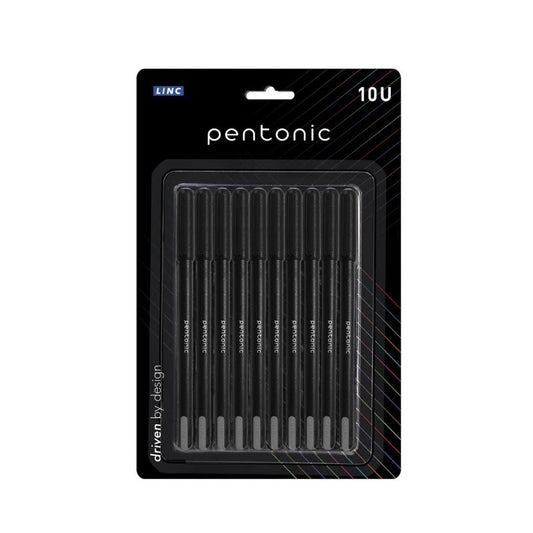 LXINDIA Pens Pentonic Ball Pen Black Ink  Set of 10