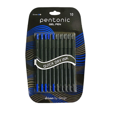 LXINDIA Pens Pentonic Gel Pen Blue  Black Ink Set of 10 pack of 2