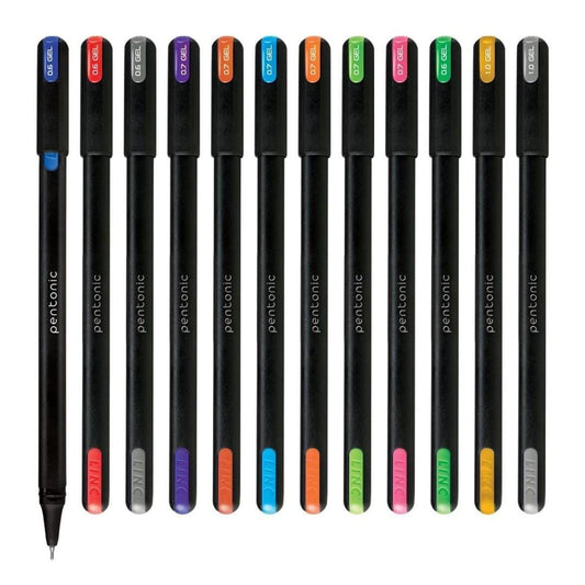 LXINDIA Pens Pentonic Multicolor Gel Pen 12 Pcs Set