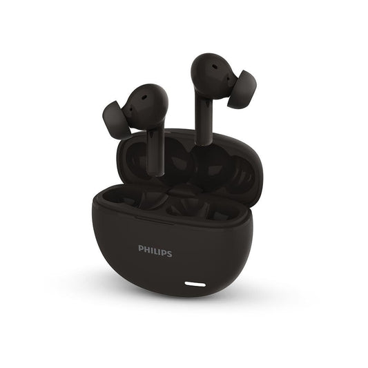 LX INDIA Earbuds PHILIPS Audio TAT1179BK/94 True Wireless in Ear Earbuds with Pocket Sized Charging Case , Sweat Resistant (Black)