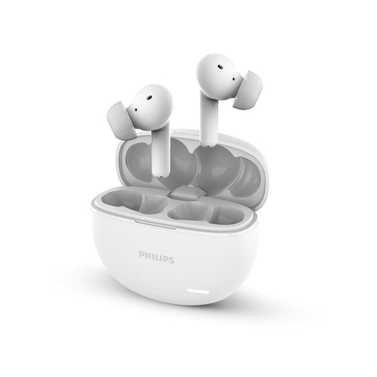 LX INDIA Earbuds PHILIPS Audio TAT1179WT/94 True Wireless in Ear Earbuds with Pocket Sized Charging Case,Sweat Resistant (White)