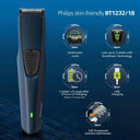 LXINDIA Trimmer Philips Battery Powered SkinProtect Beard Trimmer for Men BT1232/18