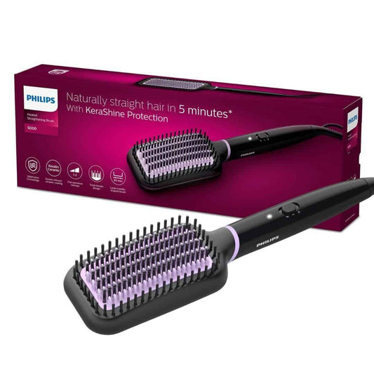 LXINDIA Straightener Philips Hair Straightener Brush - Style with Volume BHH880/10