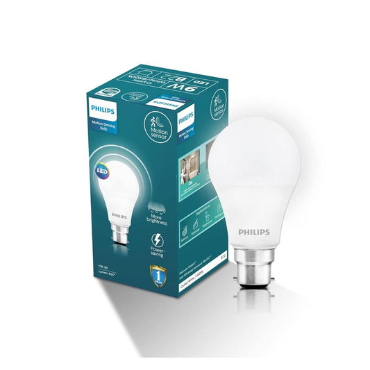 LX INDIA Motion Sensor Lights Philips Motion Sensor B22 LED Bulb | Motion Sensor Light for Home | Motion and Ambient Sensor LED Bulb | Crystal White, Pack of 2