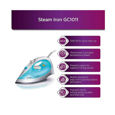 LXINDIA Cloth Iron Philips Steam Iron GC1011/01 with 1200 Watts power Cloth Irons