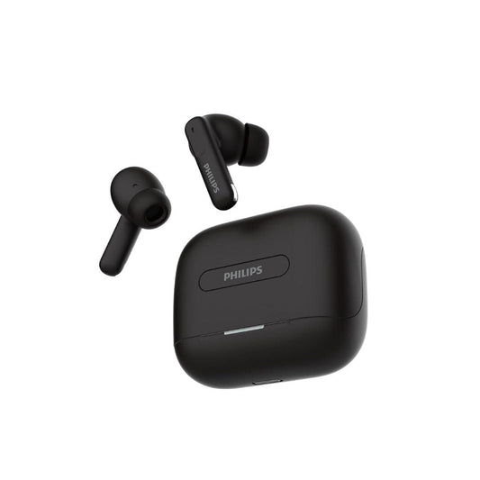 LX INDIA Earbuds PHILIPS TAT1050BK/94 Truly Wireless Earbuds with ANC, Quad Mic ENC, Up to 50 Hr Playtime , Fast Charging, Ultra Low Latency (Deep Black)