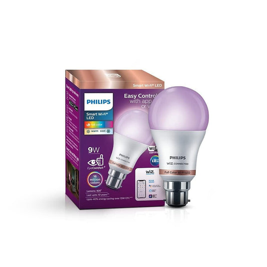LX INDIA smart bulb Philips Wiz Wi-Fi Enabled B22 9-Watt LED Smart Bulb, Compatible with Amazon Alexa and Google Assistant(16M Colours +Shades of White + Dimmable + Tunable),Pack of 4