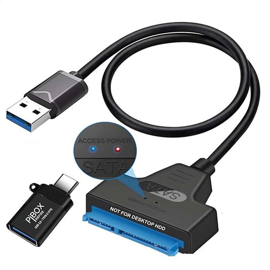 LX INDIA USB C & OTG Cables PiBOX India - USB 3.0 USB C OTG to 2.5" SATA III Hard Drive Adapter