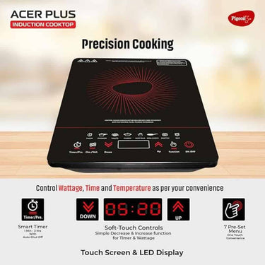 LXINDIA Induction Cooktop Pigeon By Stovekraft 14429 Acer Plus 1800 Watt Induction Cooktop(Black)