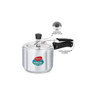 LXINDIA cookware Pigeon by Stovekraft 3 Litre Aluminium Pressure Cooker (Silver) BIS Certified