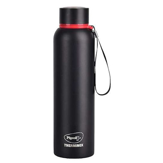 LX INDIA Water Bottle Pigeon by Stovekraft Croma Galaxy Stainless Steel  Water Bottle 600 ml (Black)