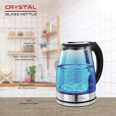 LXINDIA Kettle Pigeon by Stovekraft Crystal Glass Electric Kettle 1.8 litre with LED Illumination 1500 Watt