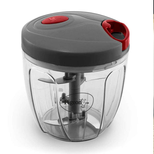 LX INDIA Chopper Pigeon by Stovekraft Handy and Compact Chopper with 5 Blades for Effortlessly Chopping Vegetables and Fruits for Your Kitchen (XL, 900 ml, Grey)