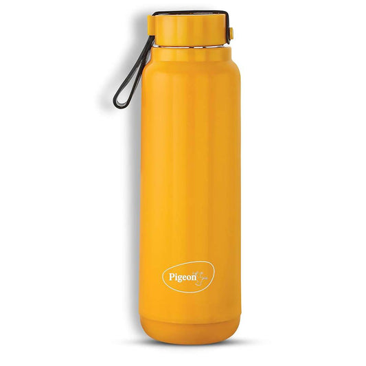 LX INDIA Water Bottle Pigeon by Stovekraft Radiant Insulated Wide Mouth Bottle 750 ml Leak Proof (Yellow)