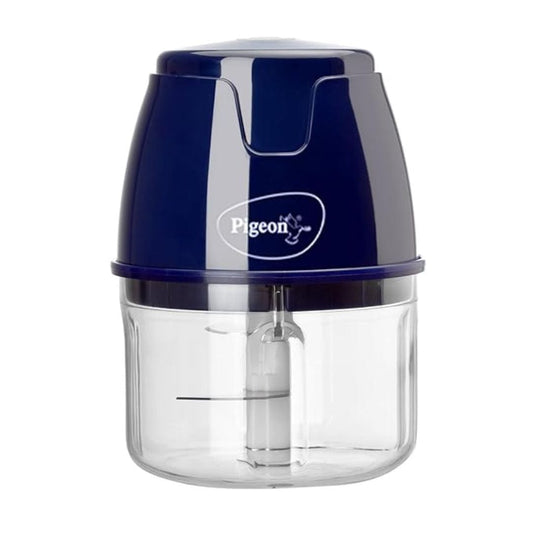 LX INDIA Chopper Pigeon Zoom Electric Chopper 250 ml, Portable with 3 Stainless Steel Blades (Blue)